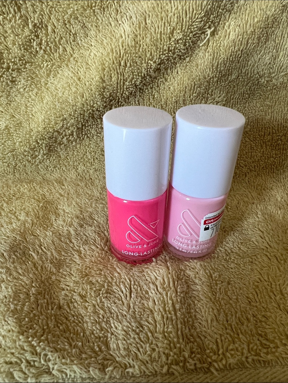 Pink and Hot Pink Long-Lasting Nail Polish Duo
